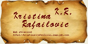 Kristina Rafailović vizit kartica